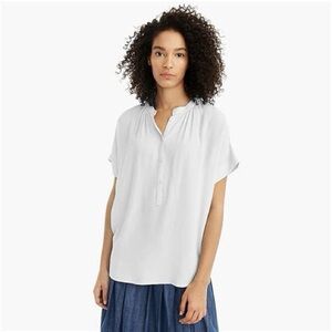 J. Crew Point Sur Ivory Draped Popover - XXL